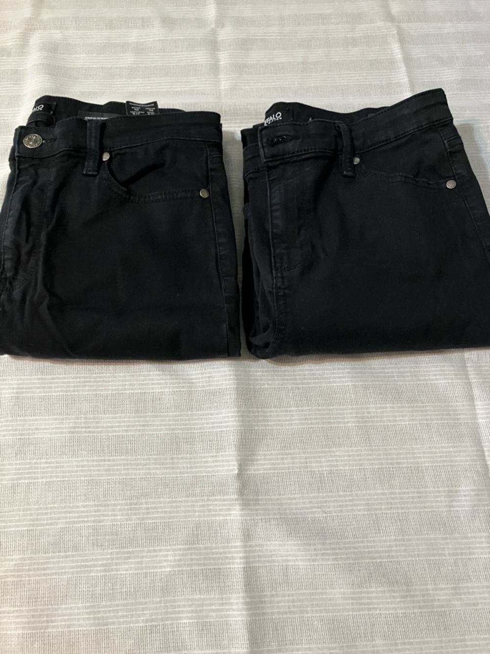 Women's Buffalo David Button Hanna High Rise Soft Stretch Skinny Black Pants 8